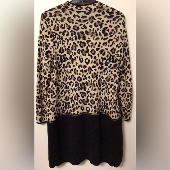 Chico’s Leopard Print Open Front Sweater Cardigan - Picture 7 of 7